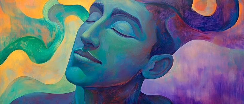 Traumhafte Farben – der Mensch im Einklang von Poster Art Shop