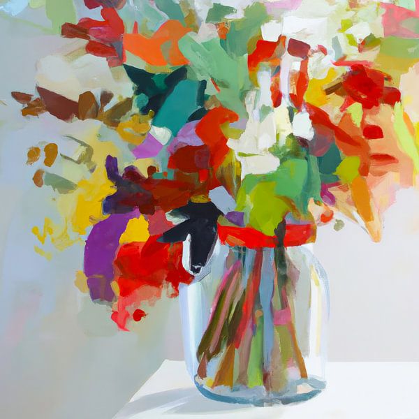 Colourful abstract painting:  by Studio Allee