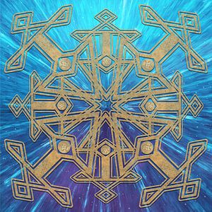 Eeuwige harmonie - Vierkante canvasprint met mandala-zielesymbool