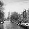 Prinsengracht  met de Westerkerk in Amsterdam van Barbara Brolsma