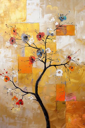 Abstract minimale Bloem decor