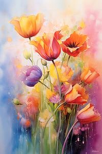 Abstraktes Bild einer Blume/Blumen.