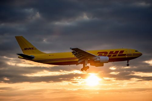 DHL Airbus A310F lands at Schiphol Airport