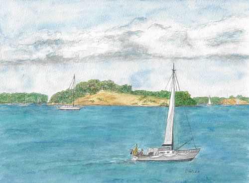 Osseneiland in de Flensburg Fjord