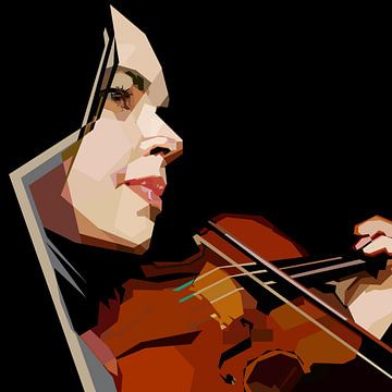 Vrouw en Violist Portret