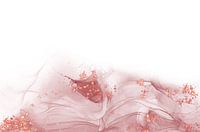 dessin abstrait à l'encre à alcool et aux paillettes