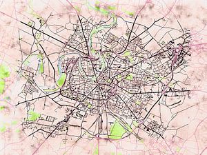 Karte von Niort im stil 'Soothing Spring'