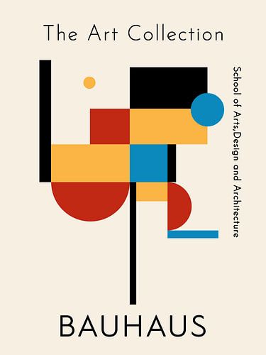 Bauhaus The Art Collection No.8 – Abstract Kunstwerk in Rood, Geel, Blauw en Zwart