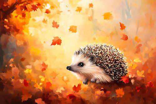 Egels in de herfst