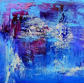 Mystic Color Blue - blaue Landschaft von Claudia Gründler