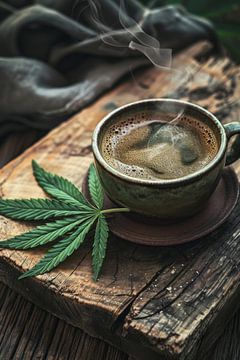 Koffie & cannabis van Poster Art Shop