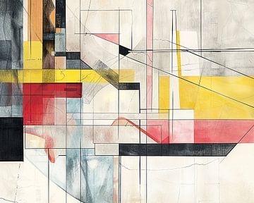 Bauhaus Japandi Abstract | Modern abstract van Kunst Kriebels