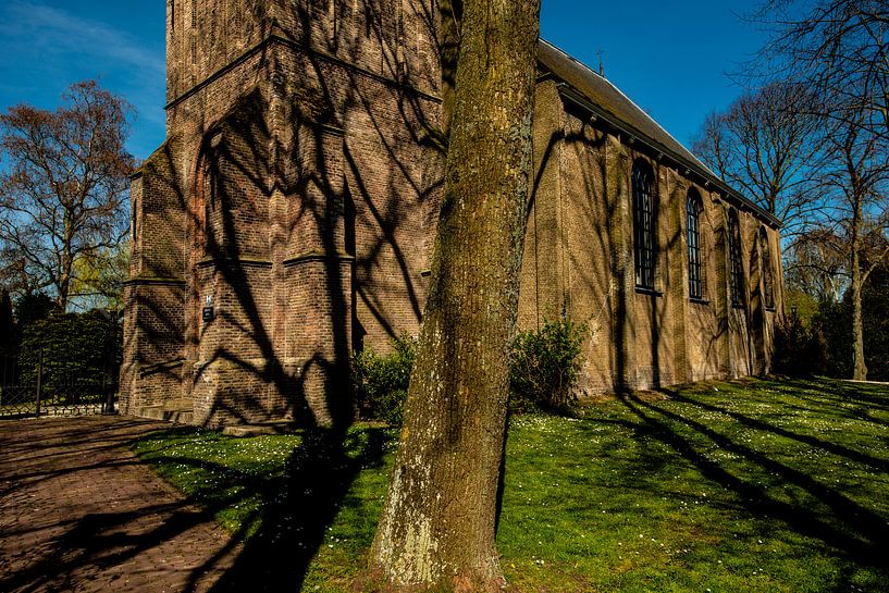 Shadows on a church by Brian Morgan