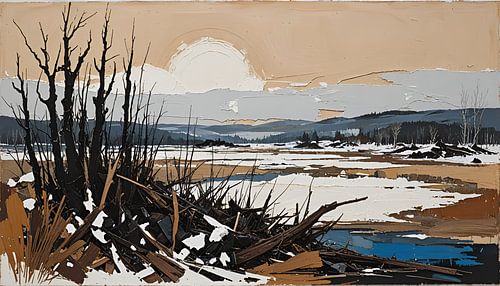 uitgestrekt heidelandschap