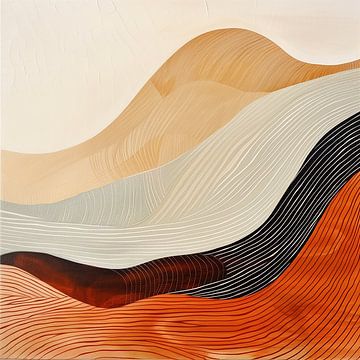 Abstracte zandgolven van Lisanne Elzinga