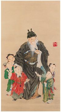 Kawanabe Kyōsai - Generaal Guo Ziyi uit de Tang-dynastie van Peter Balan