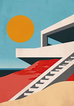 Bauhaus Poster Kunstdruck Design Architektur von Niklas Maximilian