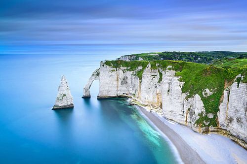 Étretat, de klif van Aval. Normandië, Frankrijk