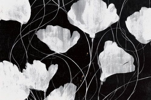 Abstracte wilde bloemenlijnen