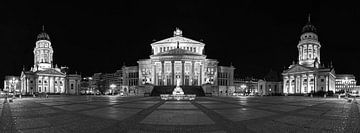 Gendarmenmarkt Berlijn - Panorama zwart-wit van Frank Herrmann