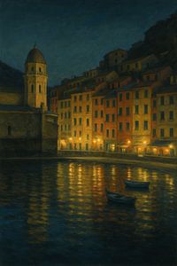 De reflecterende avond van Vernazza - De muziek van water en steen