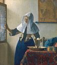 Junge Frau mit einem Wasserkrug, Johannes Vermeer von Meisterhafte Meister Miniaturansicht