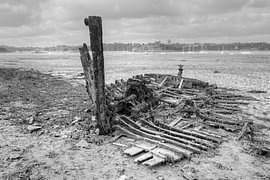 Cimetiere a bateaux scheepskerkhof te Quelmer bretagne