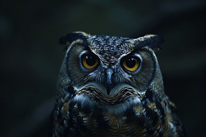 Noctambule aux yeux jaunes perçants par Art & Soul Creations