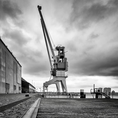 Harbour crane at former RDM site Heijplaat Rotterdam