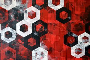 Hexagonale Energie - Abstrakte Bienenwaben