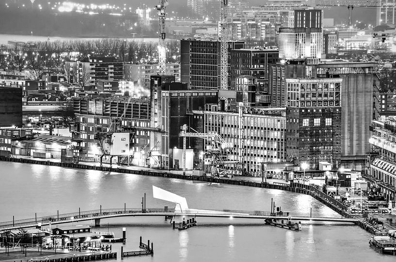 Rijnhaven Rotterdam - monochrome by Frans Blok - photos, art and other wall decoration