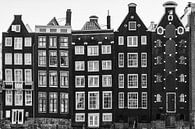 Huizen in Amsterdam / zwart  wit van Lorena Cirstea thumbnail