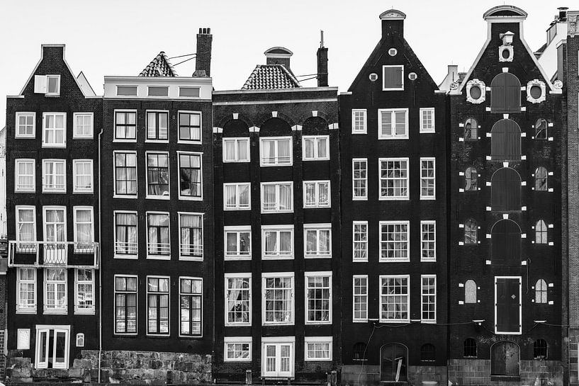 Houses in Amsterdam/ black and white by Lorena Cirstea