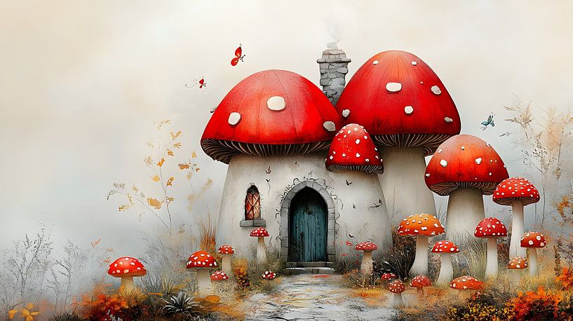 Toadstool landscape by Heike Hultsch