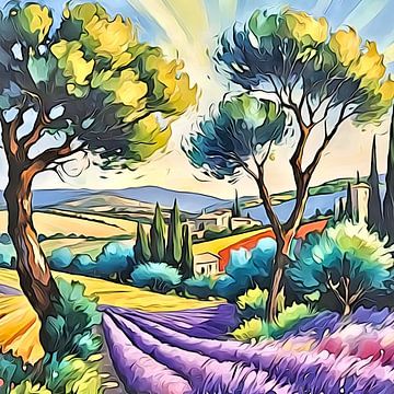 Landschap in de Provence van zam art