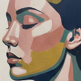 ART of woman 02 abstract portrait van TW living