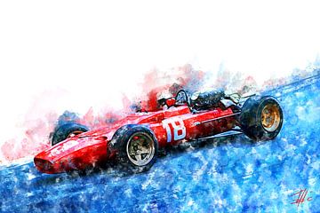 Lorenzo Bandini, Ferrari, Monaco 1967 by Theodor Decker