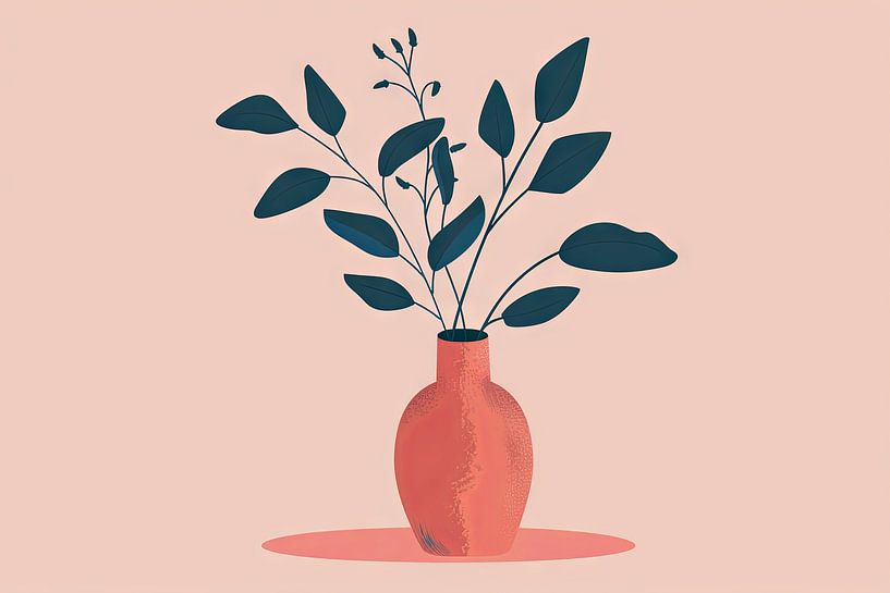 Simple elegance - Minimalist plant display by Poster Art Shop