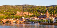 Oude brug en kasteel in Heidelberg van Werner Dieterich thumbnail