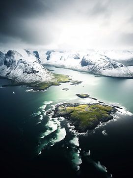 Noorwegen in de winter van fernlichtsicht