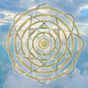 Atomschwingungen mit göttlichem Seelensymbol