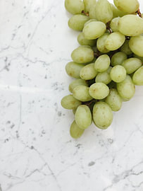 Green Grapes on Minimalist Marble by MADK