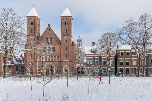 Gertrudiskahedraal, Utrecht in de sneeuw