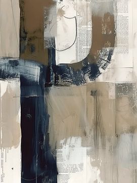 Modern en abstract in aardetinten van Carla Van Iersel