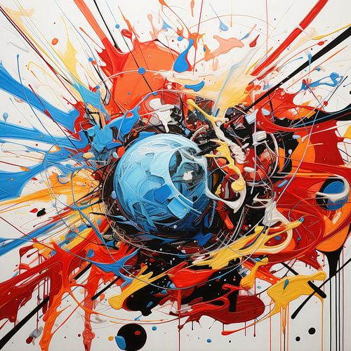 Bizarre Abstract surreal background of colours and shapes