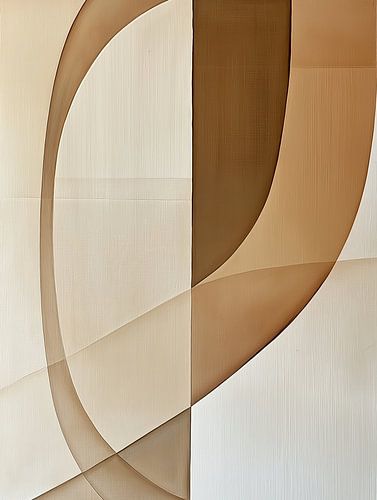 Abstracte vormen in bruine tinten van Bert Nijholt