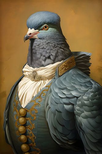 Portrait de pigeon chic