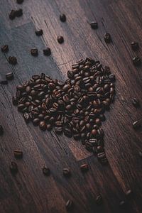Kaffeebohnen Herz (Farbpunsch)