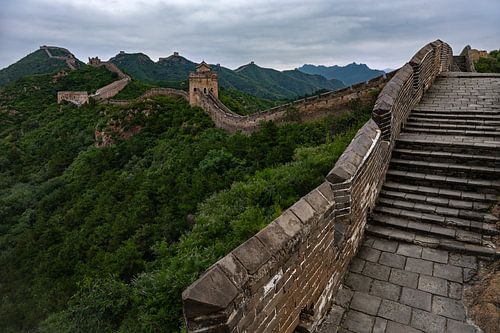Uitzicht op de Chinese Muur in Beijing --  China