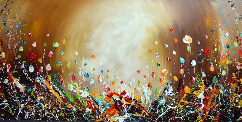 Abstract Flowers by Gena Theheartofart